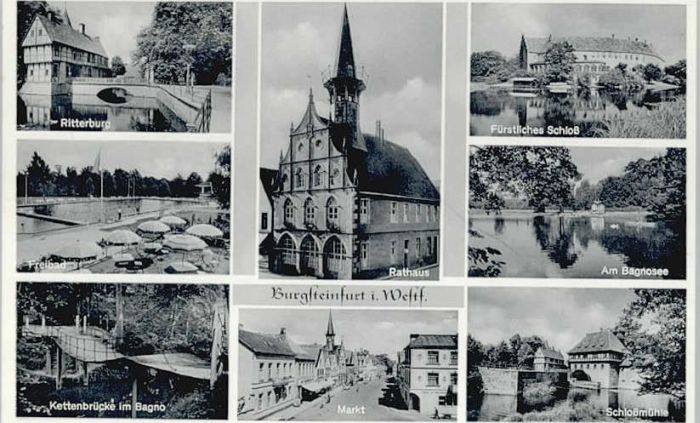 Burgsteinfurt Kettenbrücke Rathaus Ritterburg