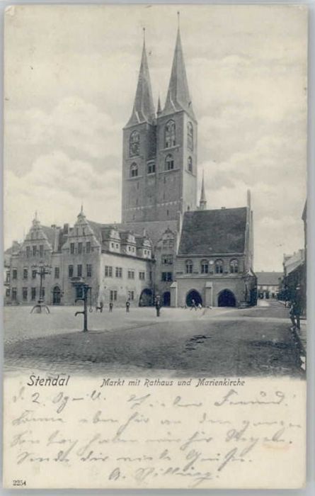 Stendal Markt Rathaus Marienkirche