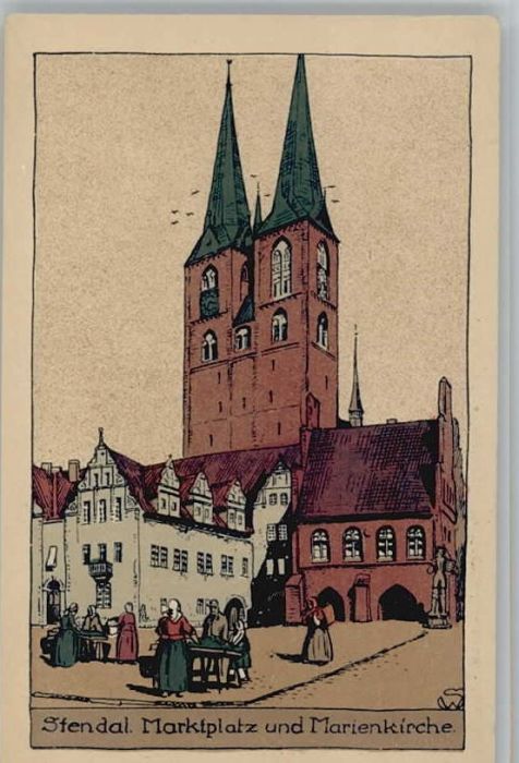 Stendal Marktplatz Marienkirche