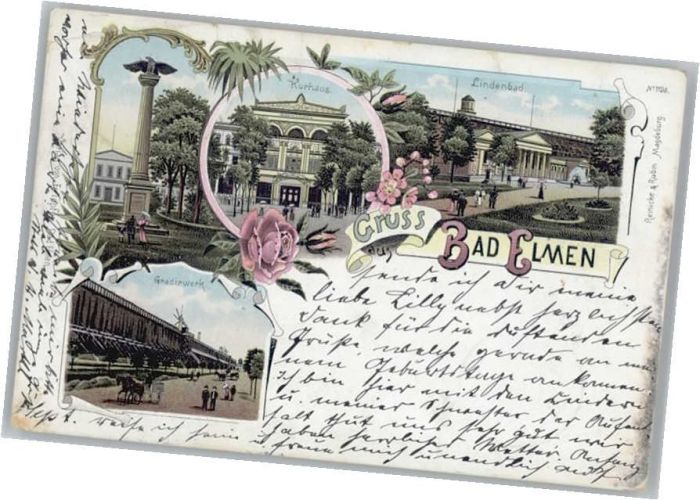 Bad Salzelmen Kurhaus Lindenbad Gradierwerk Kriegerde