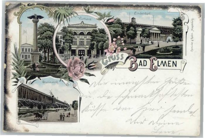 Bad Salzelmen Kurhaus Lindenbad Gradierwerk Kriegerde