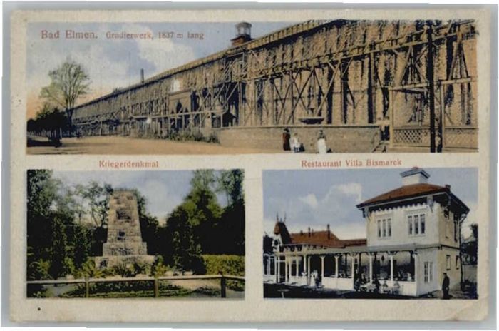 Bad Salzelmen Kriegerdenkmal Gradierwerk Restaurant V