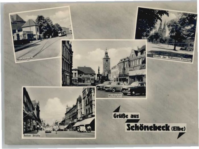 Schoenebeck Elbe Nikolaistrasse Marktplatz Salzerstrasse