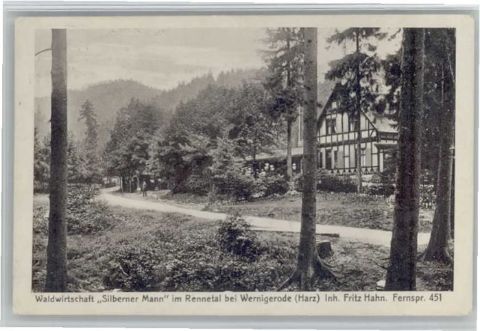 Wernigerode Harz Waldwirtschaft Silberner Mann