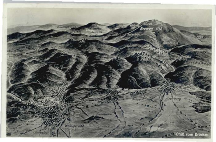 Brocken Harz Brocken Fliegeraufnahme