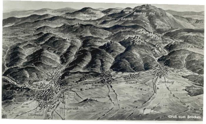 Brocken Harz Brocken Fliegeraufnahme