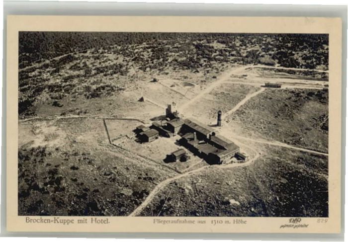 Brocken Harz Brocken Fliegeraufnahme