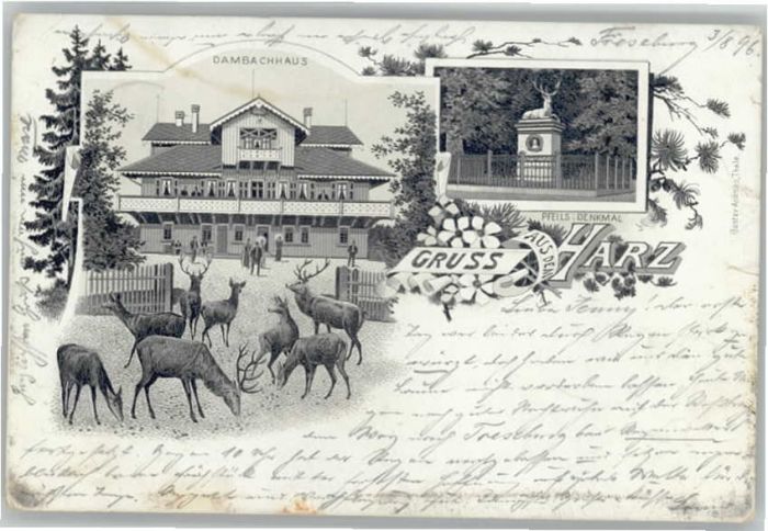 Treseburg Harz [Stempelabschalg] Dambachhaus Pfeils De