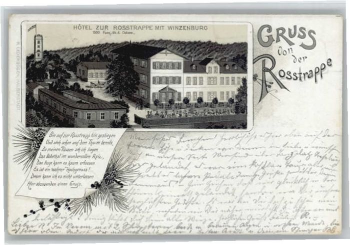 Thale Harz Thale [Stempelabschlag] Rosstrappe Hote