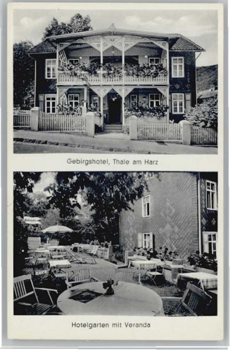 Thale Harz Thale Gebirgshotel Garten Veranda