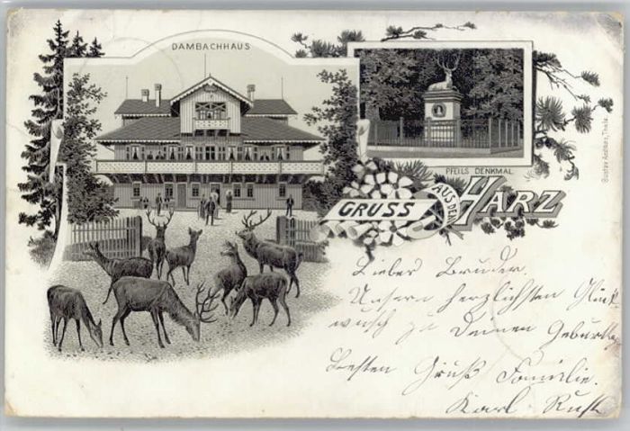 Thale Harz Thale [Stempelabschlag] Dambachshaus De