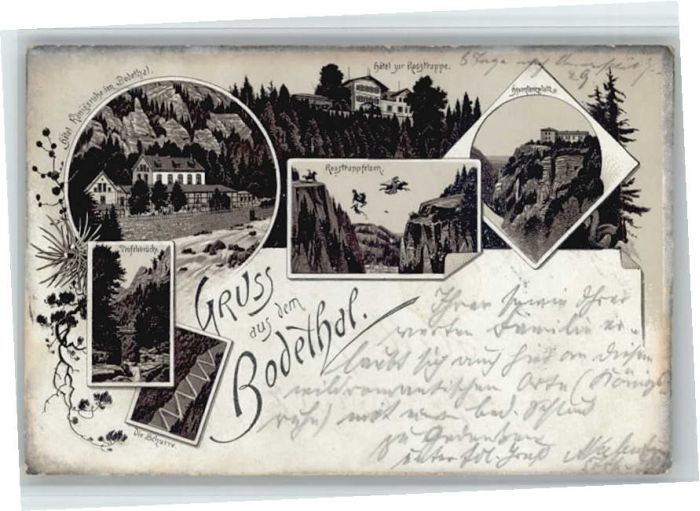 Thale Harz Thale [Stempelabschlag] Rosstrappfelsen