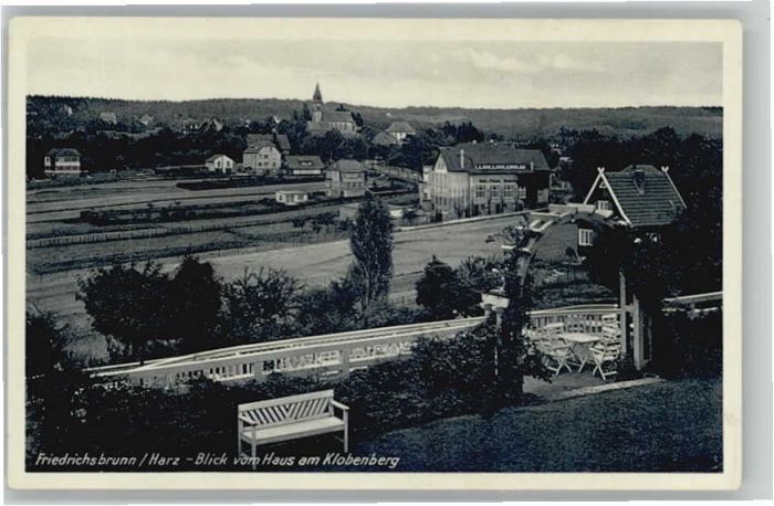 Friedrichsbrunn Harz Friedrichsbrunn Haus Klobenberg