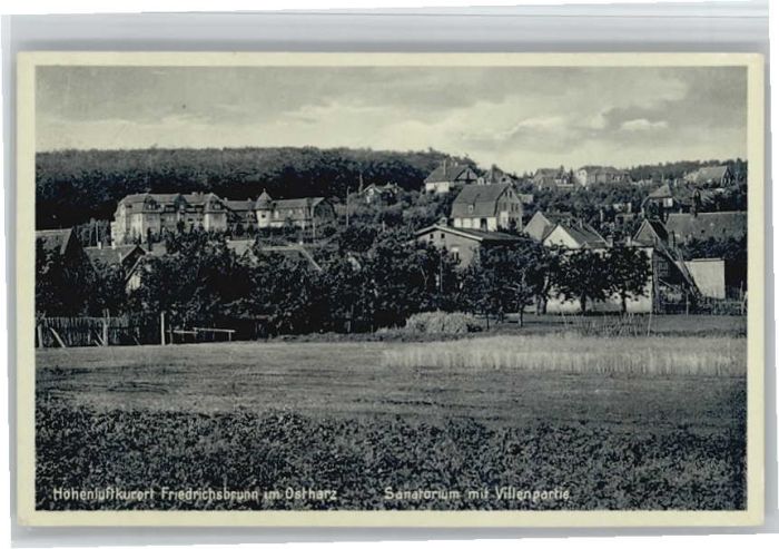 Friedrichsbrunn Harz Friedrichsbrunn Sanatorium Villen