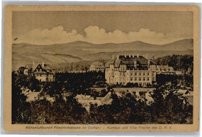 Friedrichsbrunn Harz Friedrichsbrunn Kurhaus Villa Frische