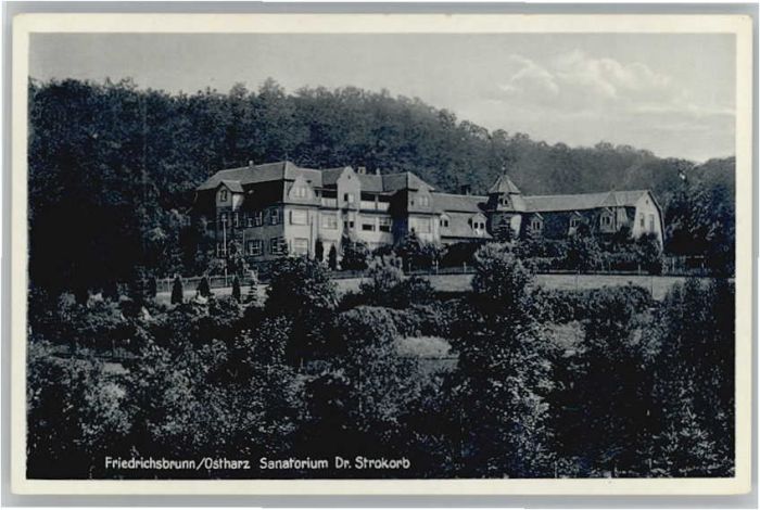 Friedrichsbrunn Harz Friedrichsbrunn Sanatorium Dr Strokorb