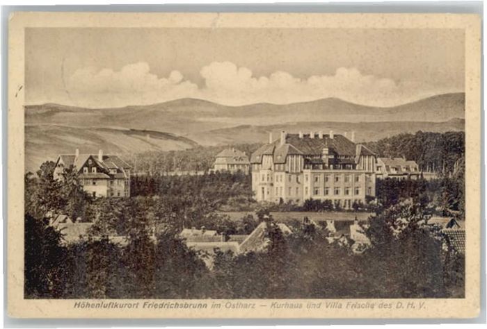 Friedrichsbrunn Harz Friedrichsbrunn Kurhaus Villa Frische