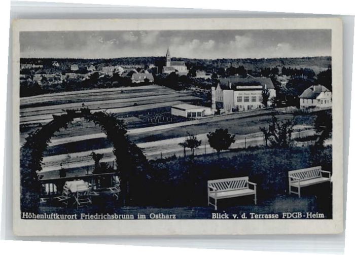 Friedrichsbrunn Harz Friedrichsbrunn Terrasse FDGB Heim