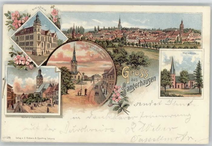 Sangerhausen Suedharz Sangerhausen Kreishaus Jacobikirche Ulr