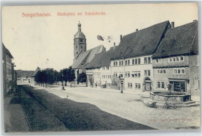Sangerhausen Suedharz Sangerhausen Marktplatz Jakobikirche