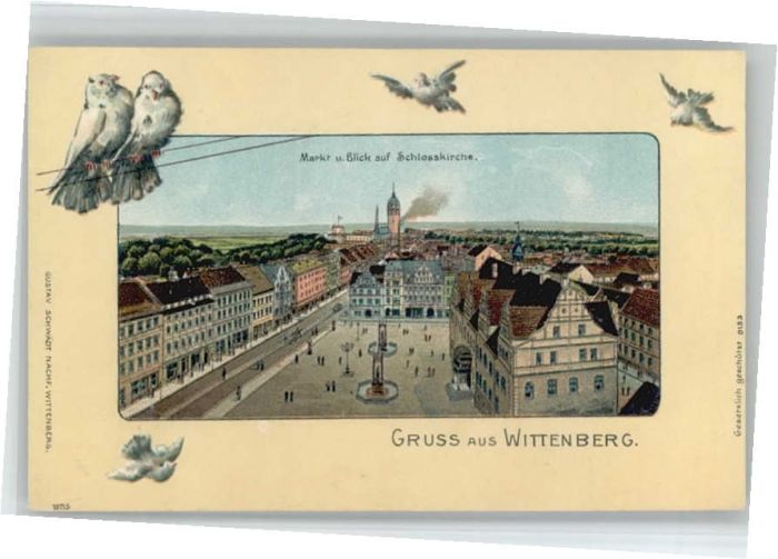 Wittenberg Lutherstadt Wittenberg Markt Prägedruck