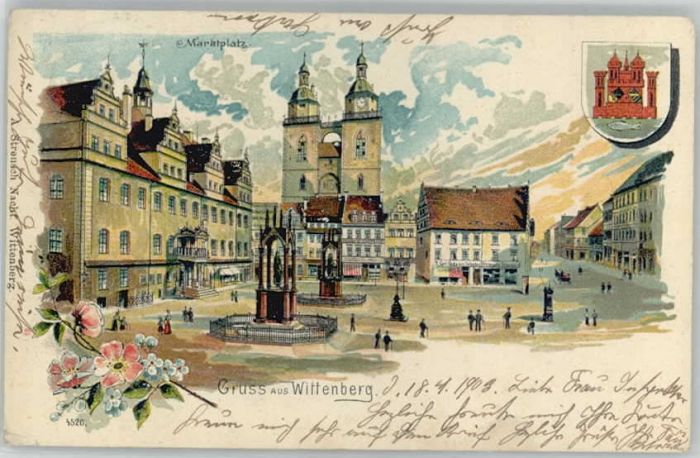 Wittenberg Lutherstadt Wittenberg Marktplatz Wappen