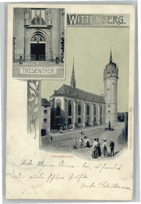 Wittenberg Lutherstadt Wittenberg Thesentor Schlosskirche