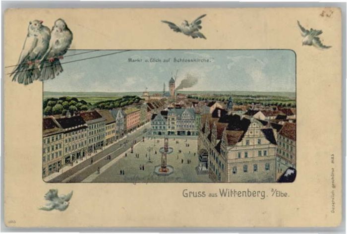 Wittenberg Lutherstadt Wittenberg Markt Prägedruck