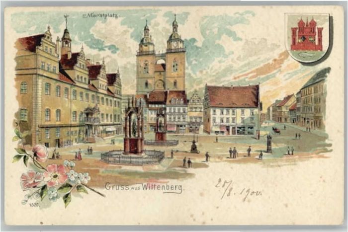 Wittenberg Lutherstadt Wittenberg Wappen Marktplatz
