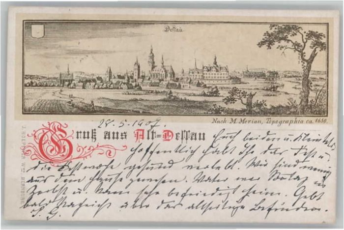 Dessau-Rosslau Dessau nach M. Merian