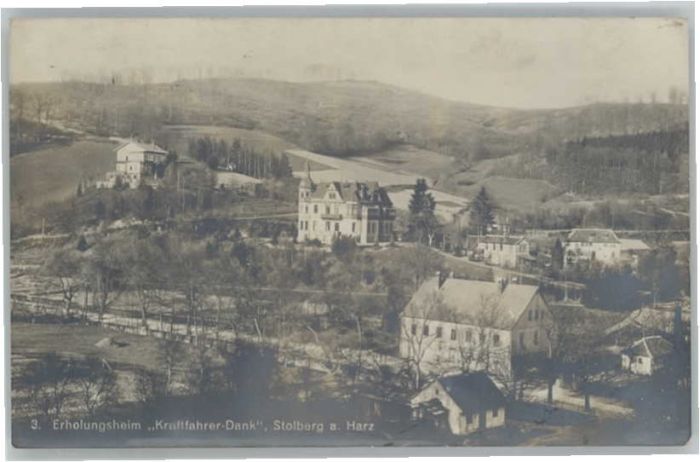 Stolberg Harz Erholungsheim Kraftfahrer Dank