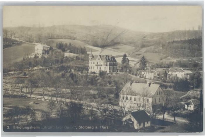Stolberg Harz Erholungsheim Kraftfahrer Dank