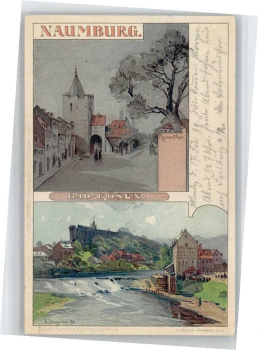 Naumburg Saale Bad Kösen Künstler A. Stagura x