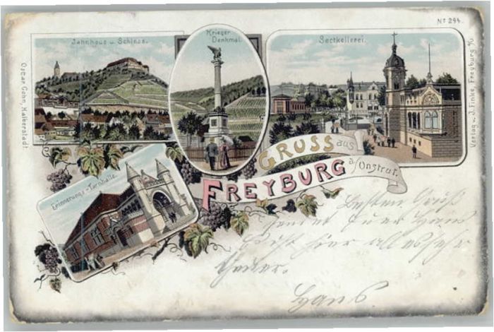 Freyburg Unstrut Krieger Denkmal Sektkellerei Jahnhaus