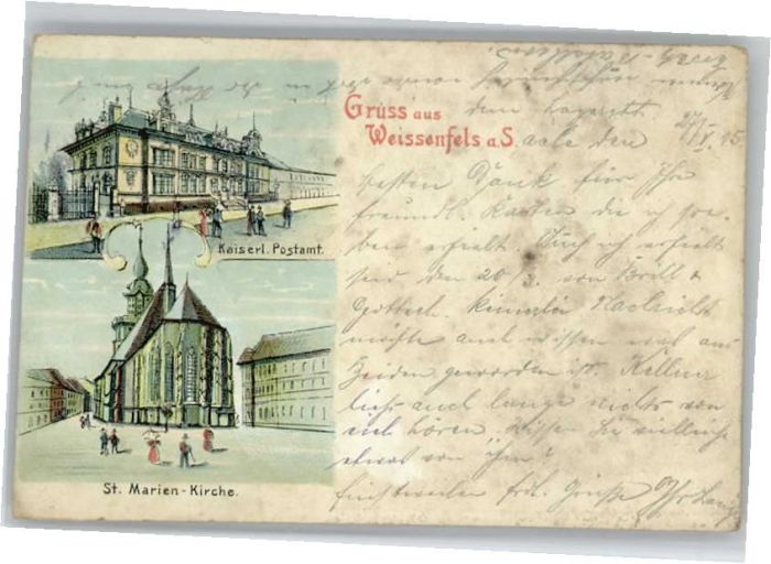 Weissenfels Saale Postamt St. Marienkirche