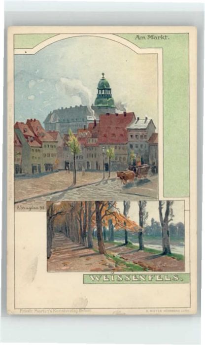 Weissenfels Saale Markt Künstler A. Stagura