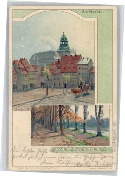 Weissenfels Saale Markt Künstler A. Stagura