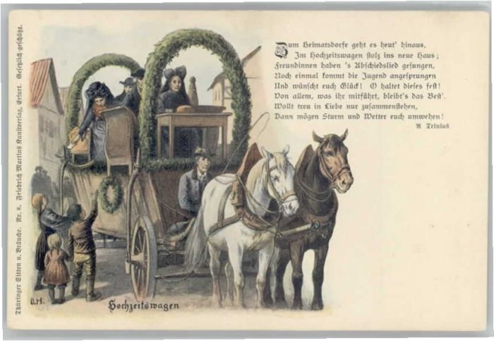 Erfurt [Verlag Friedrich Martin] Hochzeitswage