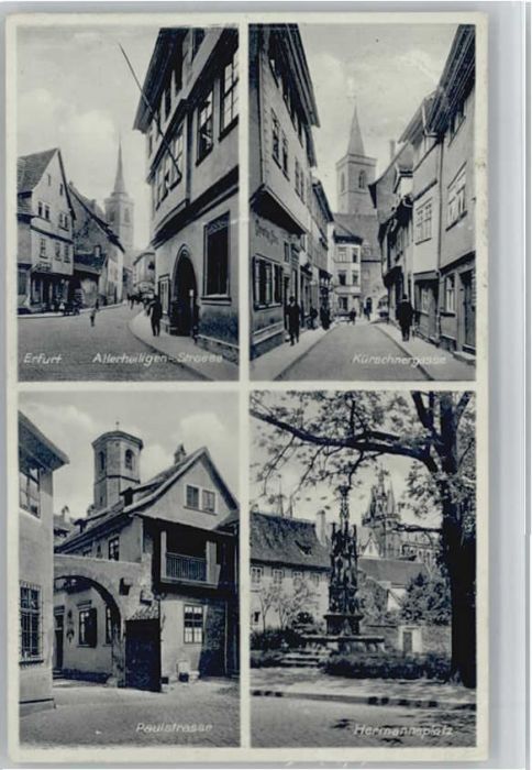 ERFURT  CITY Allerheiligen-Strasse Kuerschnergasse Paulstrasse Hermannsplatz