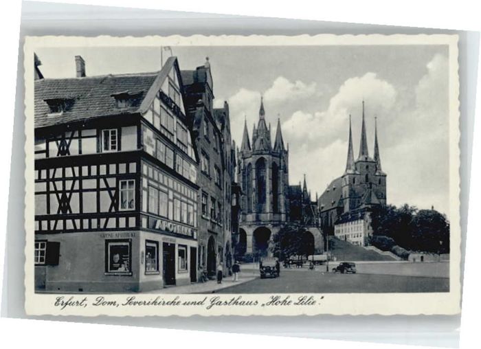 ERFURT  CITY Gasthaus Hohe Lilie Severikirche Dom