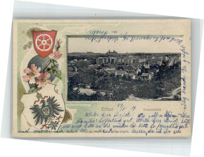 Erfurt Wappen Prägedruck