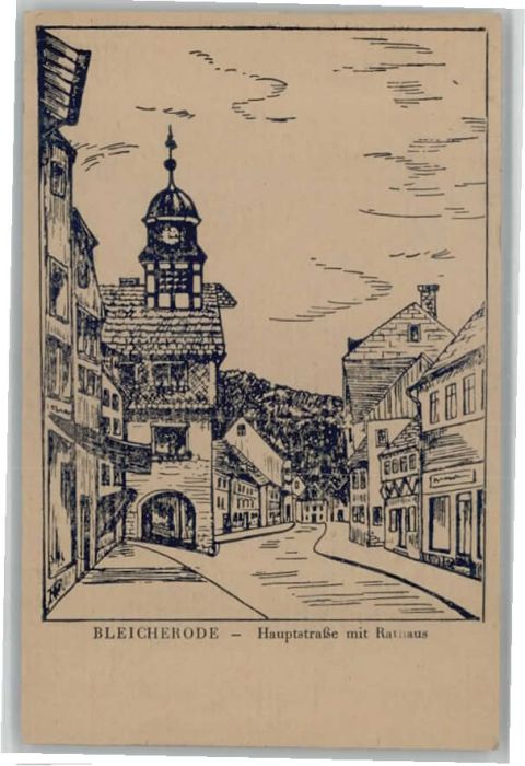 Bleicherode Hauptstrasse Künstler Fritz Weinhold