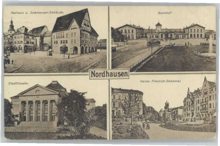 Nordhausen Thueringen parkasse Kaiser Friedrich Denkmal