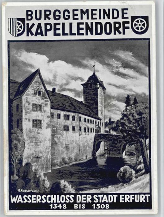 Kapellendorf Wasserschloss Künstler E. Ruser