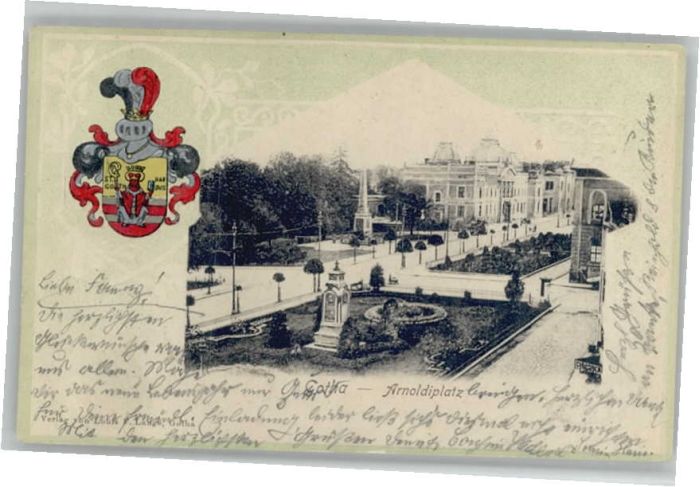 Gotha Thueringen Gotha Prägedruck Wappen Arnoldiplatz