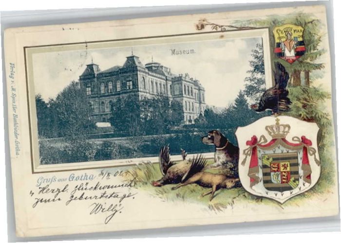 Gotha Thueringen Gotha Museum Wappen Prägedruck