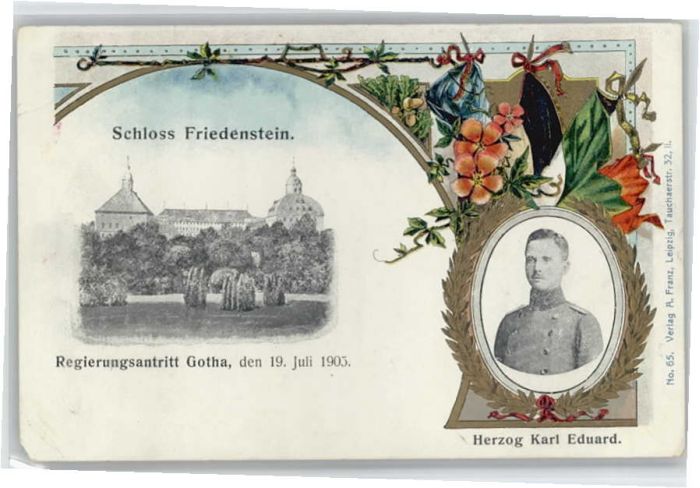 Gotha Thueringen Gotha Herzog Karl Eduard Schloss Friede