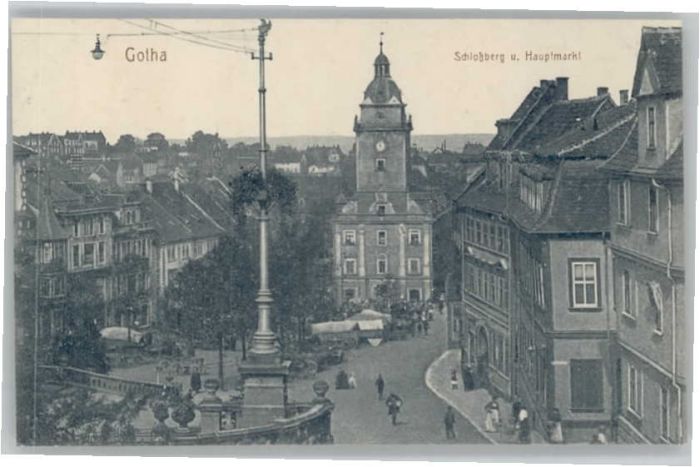 Gotha Thueringen Gotha Schlossberg Hauptmarkt