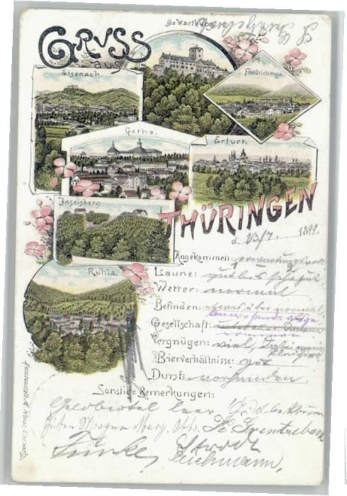 Gotha Thueringen Gotha Eisenach Erfurt Wartburg Friedric