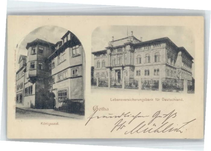 Gotha Thueringen Gotha Königssaal Bank